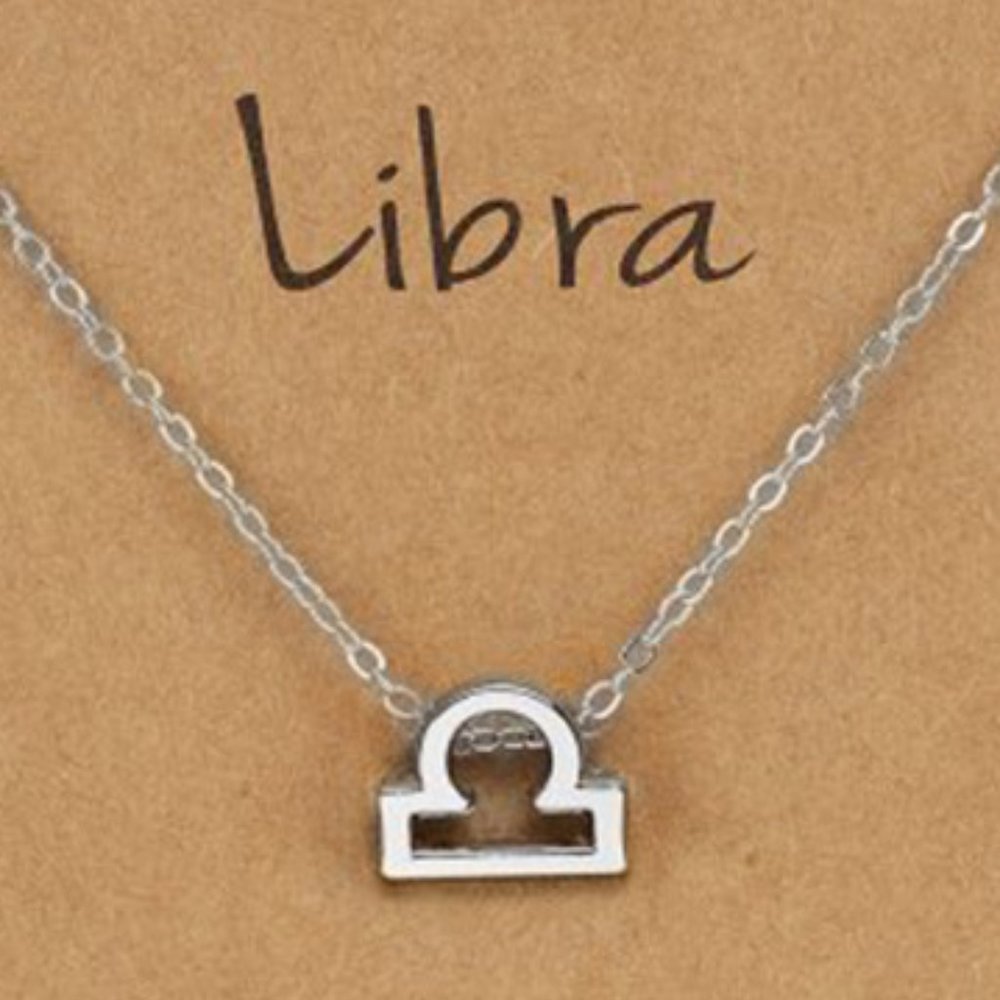 Libra Constellation Pendant Necklace with Chain, NWT